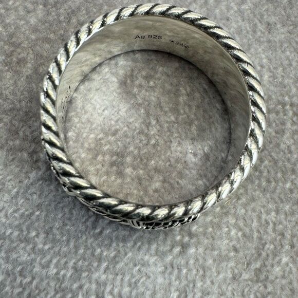 Gucci Marmont Wide 925 Silver Ring 
 Rope Detailing - Picture 7 of 13